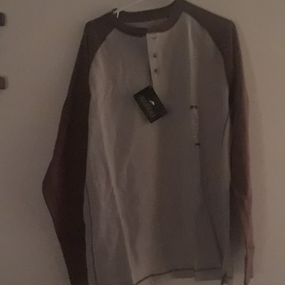 Red Head media stone heather long sleeve shirt